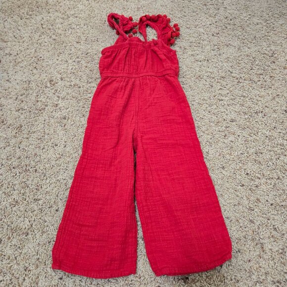 Wonder Nation Girls Red Romper w/Adjustable Straps Size S (6/6X) - Picture 2 of 5